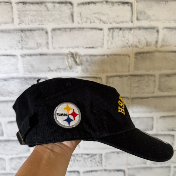 NWT! Pittsburg Steelers Flip Script upside down black adjustable hat - Picture 2 of 4